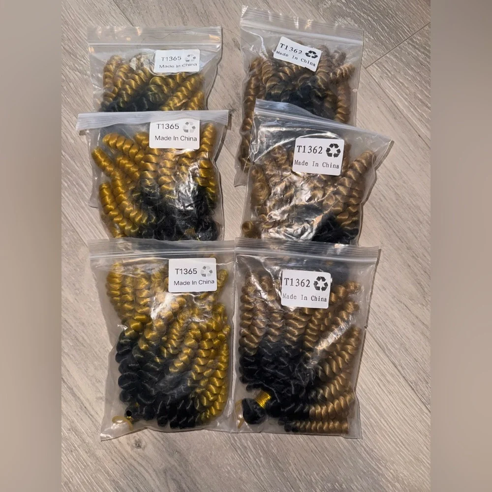 Assorted Ombre 8 Inch Wand Curl Crochet Hair Jamaican Bounce